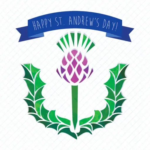 Thistle St Andrew's Day Card