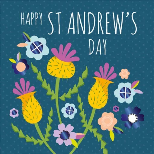 Thistles St Andrew's Day Card