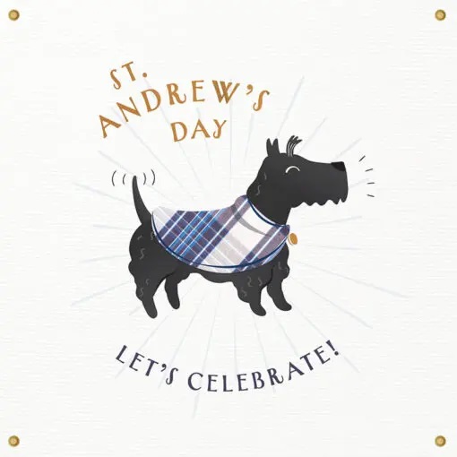 Puppy St Andrew's Day Card