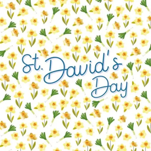 Daffodils St David's Day Card
