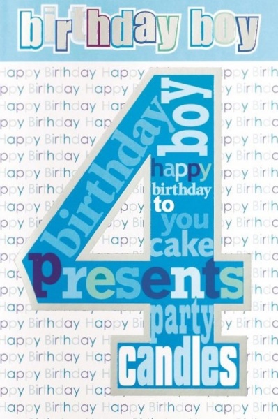 Happy Birthday 4th Birthday Card
