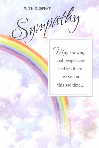 Rainbow Clouds Sympathy Card