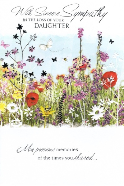 Meadow Flowers Daughter Sympathy Card