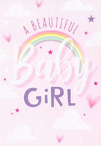 A Beautiful Baby Girl New Baby Card