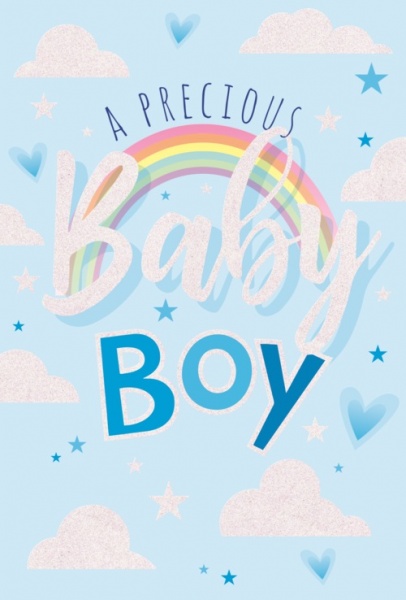 A Precious Baby Boy New Baby Card