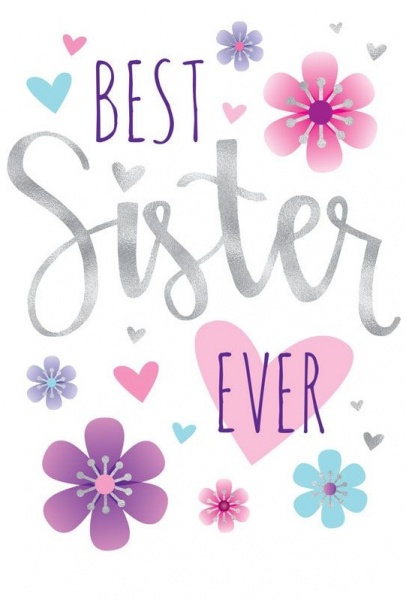 Best Sister Ever Birthday Card