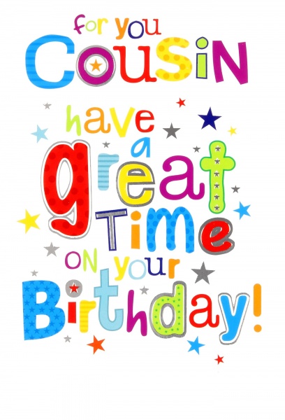 For You Cousin Birthday Card