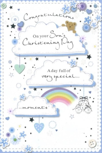 Special Moments Son Christening Card