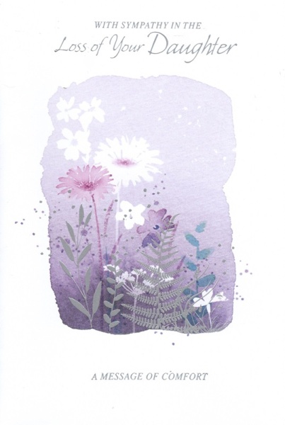 Flowers & Ferns Daughter Sympathy Card