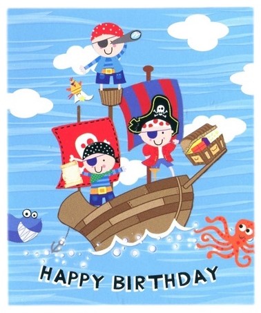 Birthday Pirates Gift Tag