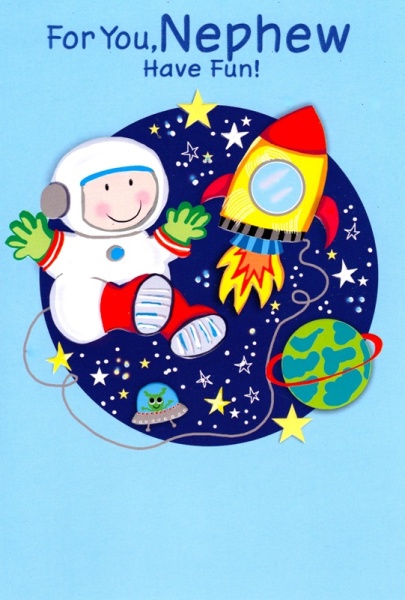 Astronaut Nephew Birthday Card