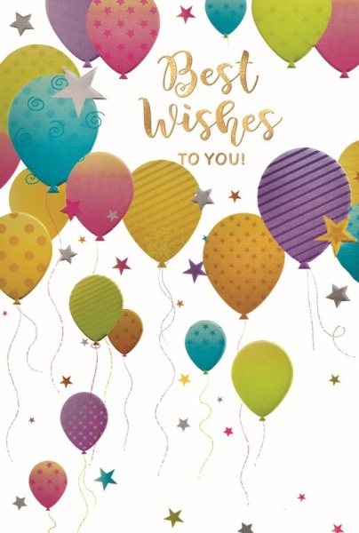 Balloons Best Wishes Card