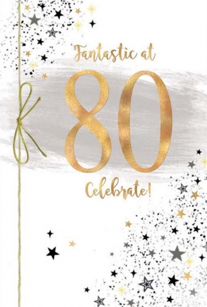 Fantastic At 80 Birthday Card