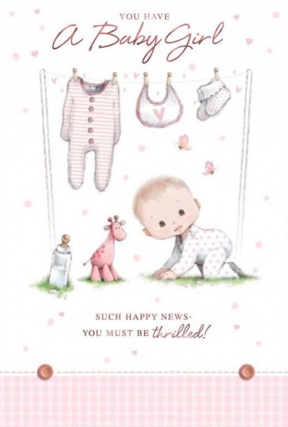 You Have A Baby Girl New Baby Card
