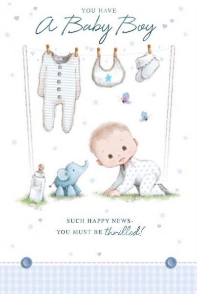 You Have A Baby Boy New Baby Card