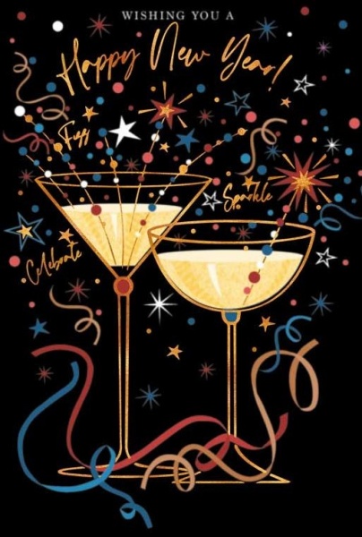 Fizz & Sparkle New Year Card