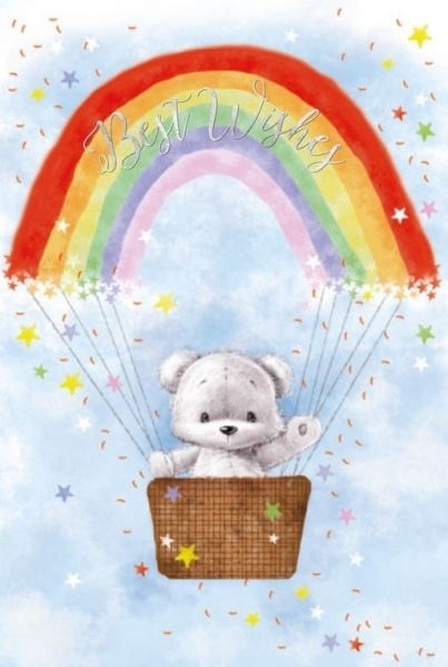 Rainbow Ride Best Wishes Card