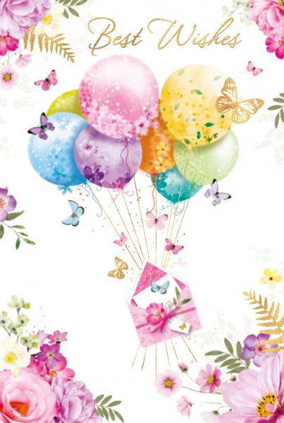 Balloon Delivery Best Wishes Card