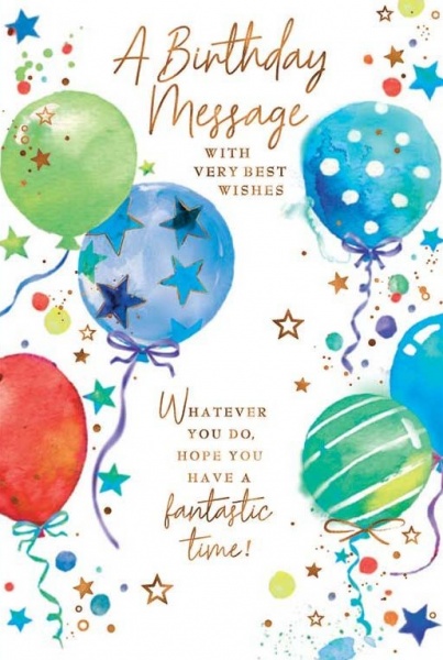 A Birthday Message Birthday Card