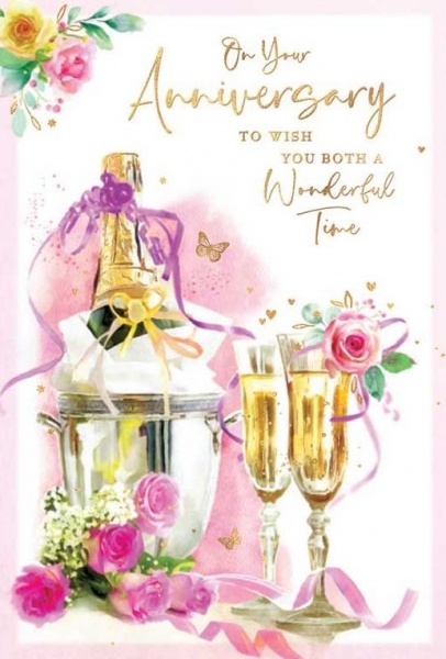 Roses & Bubbly Your Anniversary Card