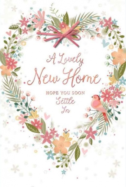 Floral Heart New Home Card