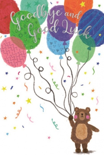 Balloons Good Bye & Good Luck Card
