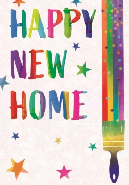 Rainbow Paint New Home Card