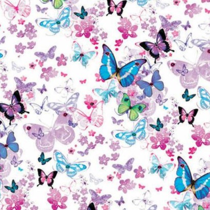 Blue Butterflies Gift Wrap Sheet