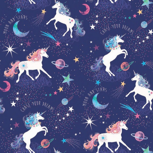 Unicorn Moon & Stars Gift Wrap Sheet
