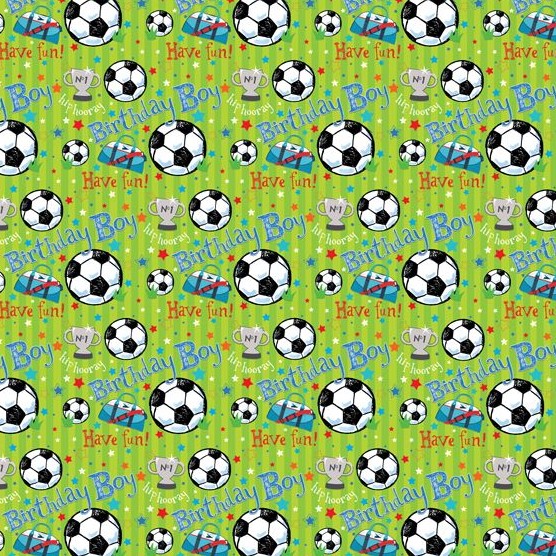 Football Birthday Gift Wrap Sheet