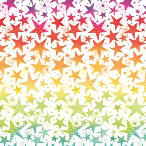 Rainbow Stars Gift Wrap Sheet