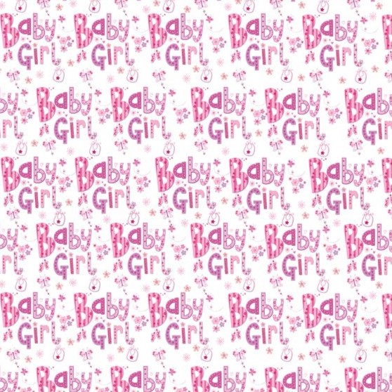 Baby Girl New Baby Gift Wrap Sheet