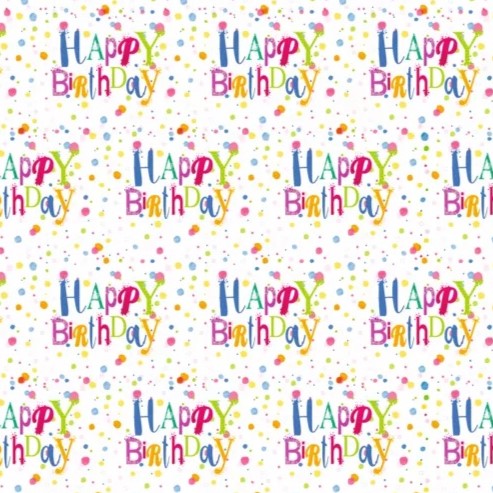 Colourful Spots Birthday Gift Wrap Sheet