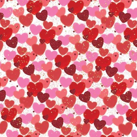 Hearts Gift Wrap Sheet