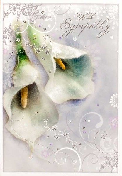 White Lilies Sympathy Card