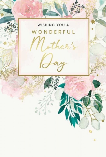 Pink Flowers Mother's Day Card