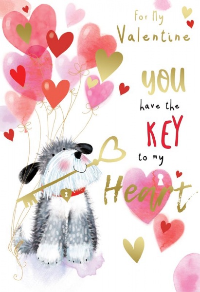 The Key To My Heart Valentine's Day Card