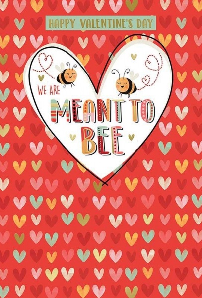 We Are Meant To Bee Valentine's Day Card