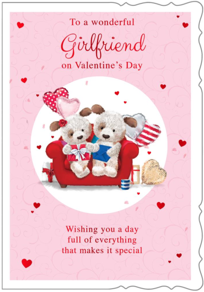 My Wonderful Girlfriend Valentine's Day Card