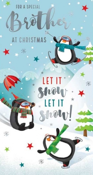 Let It Snow Brother Christmas Card