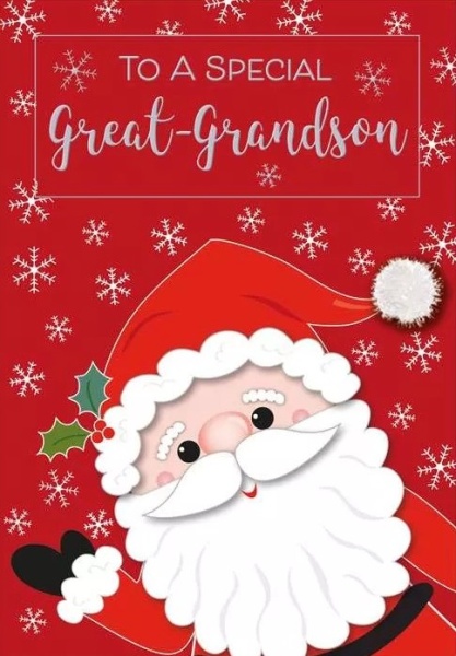 Santa Great-Grandson Christmas Card