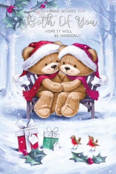 Christmas Cuddle Both Of You Christmas Card