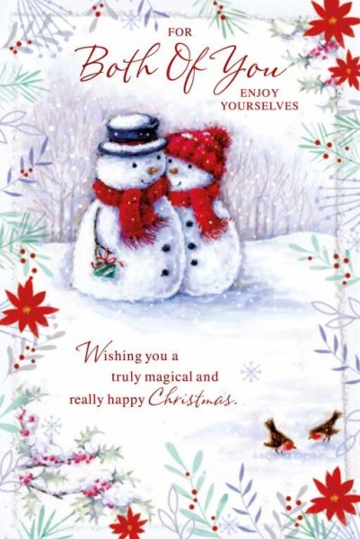 Snowmen Both Of You Christmas Card