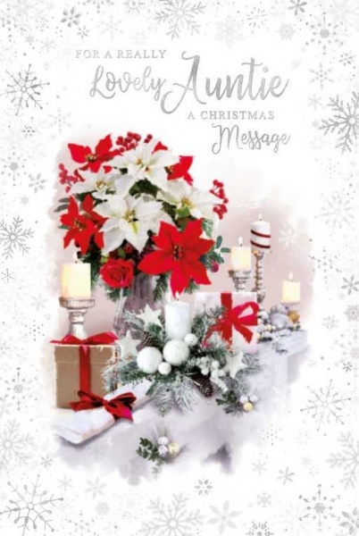 Christmas Candles Auntie Christmas Card