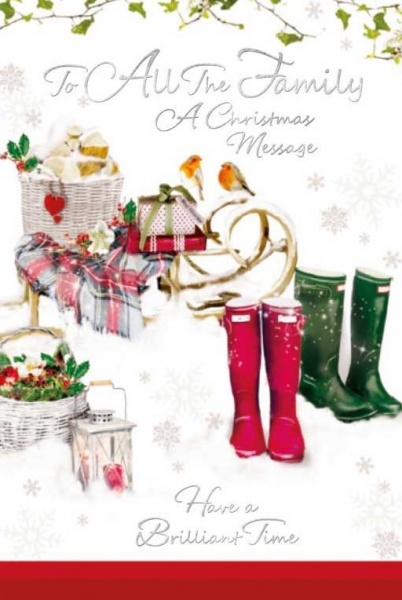Winter Wellies Family Christmas Card
