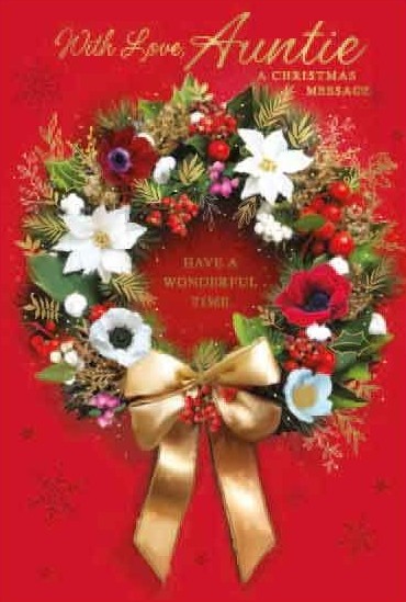 Piccadilly Greetings Traditional Birthday Card Aunt - 9 X 6 Inches,beige|red|oak|white|pink