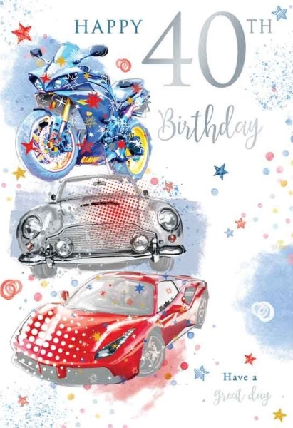Time To Celebrate Male 40th Birthday Card pink-strawberry-nails-done-by-me-r-nails