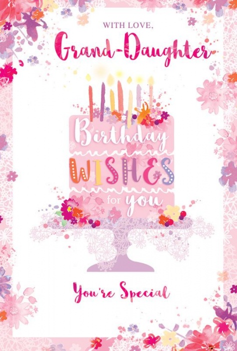 You're Special Grand-Daughter Birthday Card