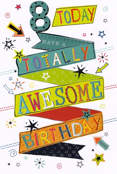 Totally Awesome | Boy 8th Birthday Card