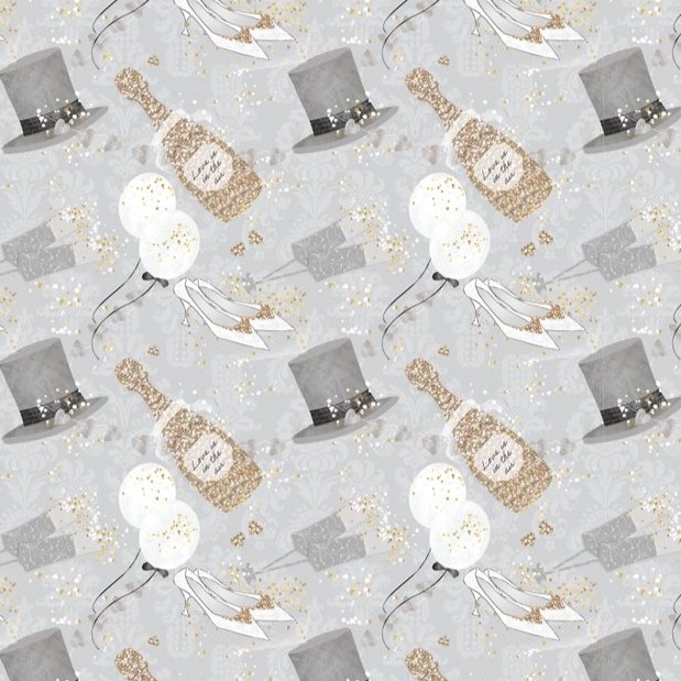 Top Hat And Tails  Wedding Wrapping Paper Gift Wrap Sheet